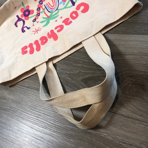 Coachella Canvas Beige Tote Bag 100% Cotton Bayside Heavyweight - Picture 6 of 12